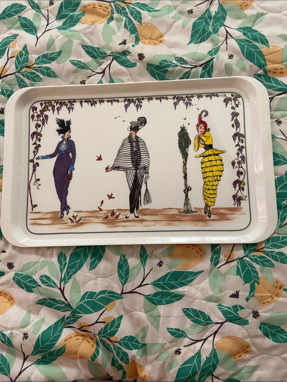 DESIGN 1900 Belle Époque SERVING TRAY Melamine 80s Villeroy & Boch EUC